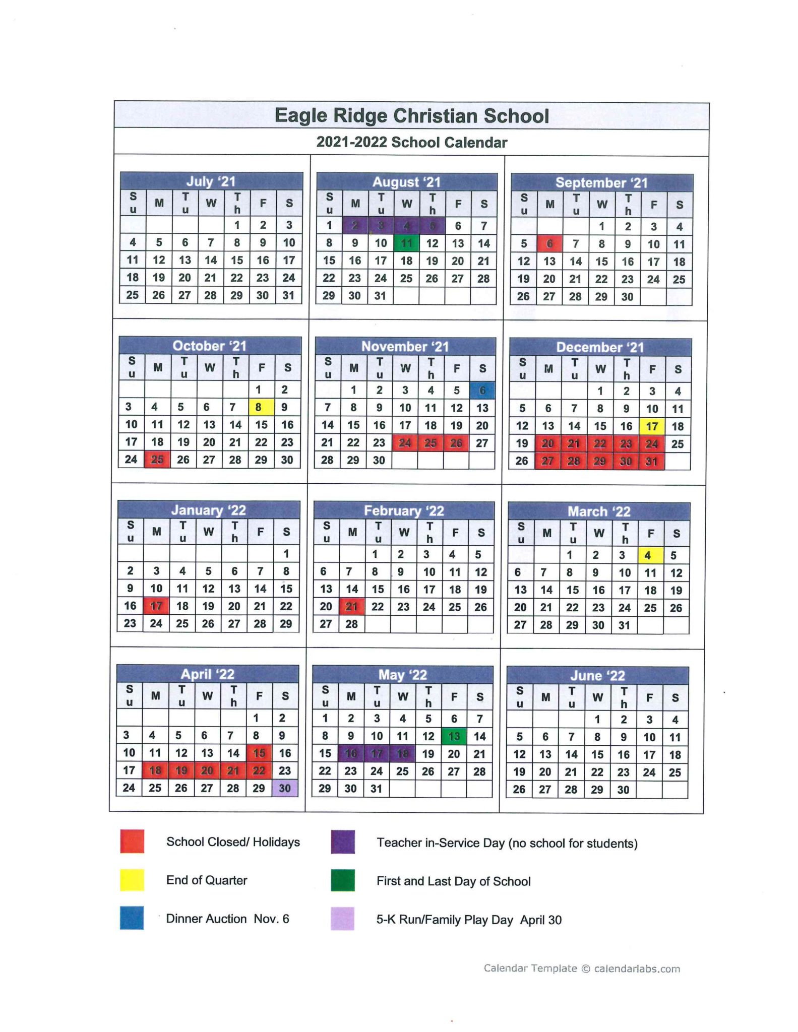 school-calendar-eagle-ridge-christian-school